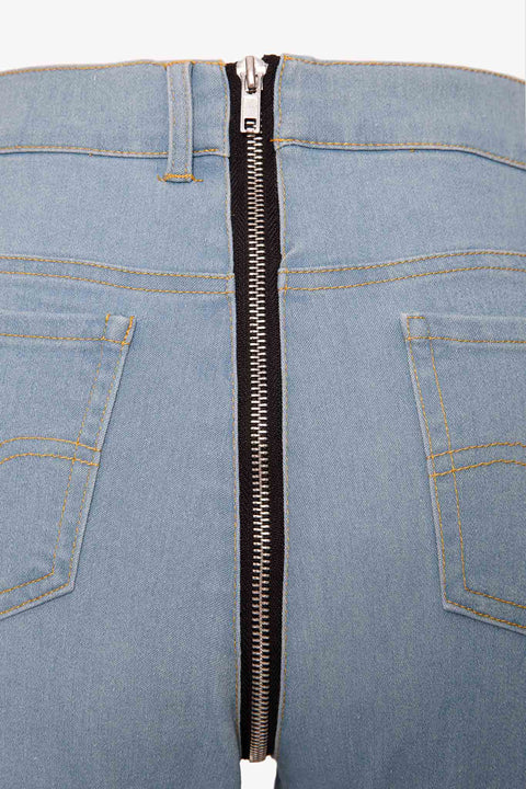 JEANS WITH ZIPPER ON THE BACK