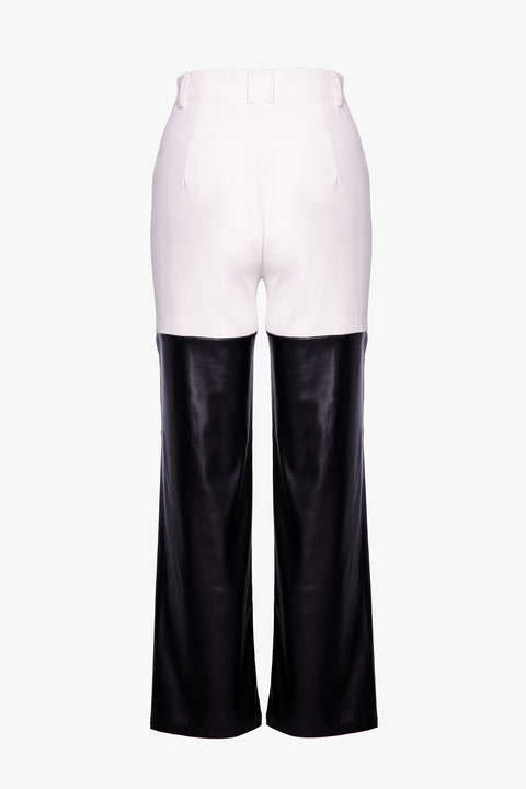 PANTS WITH VEGAN LEATHER