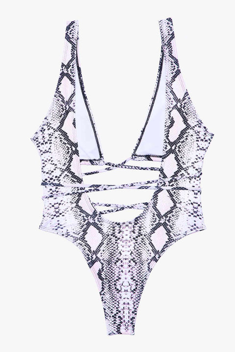 SWIMSUIT WITH SNAKE PRINT
