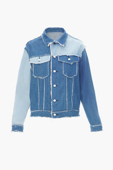 DENIM JACKET WITH PATCHES