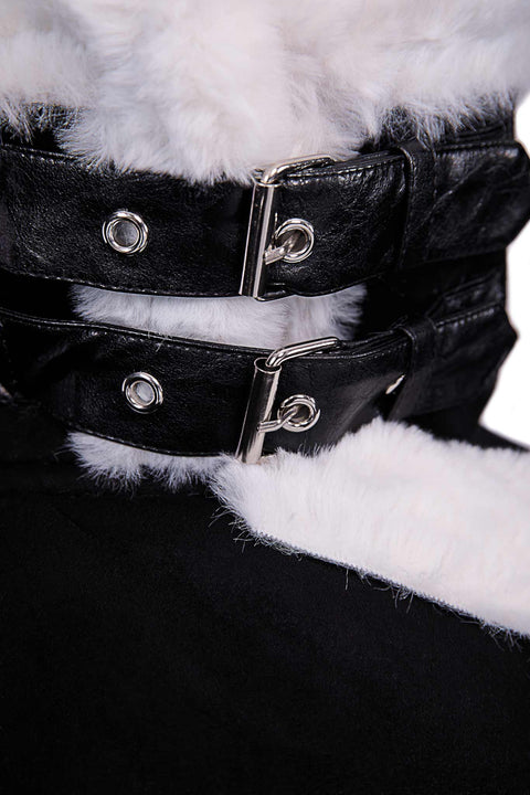 DOUBLE-FACED JACKET WITH SYNTHETIC FUR