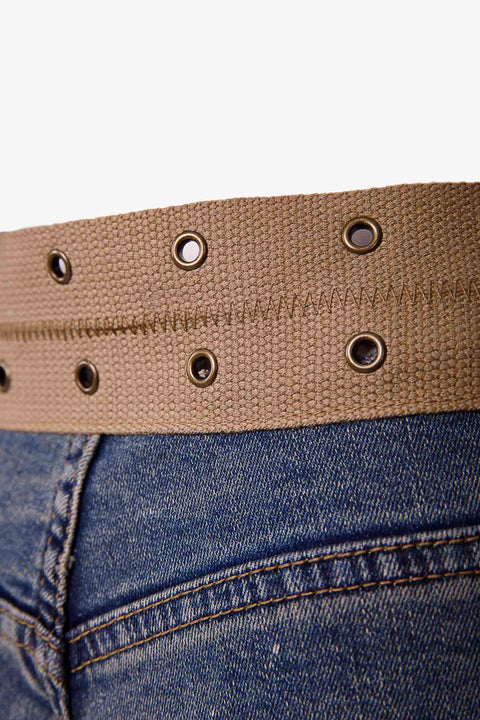 LOW WAIST JEANS WITH INTEGRATED BELT