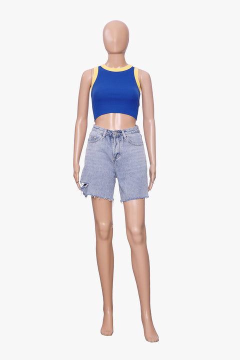 KNITTED BASIC CROP TOP