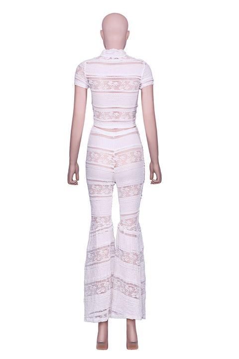 FLARE LACE TROUSERS
