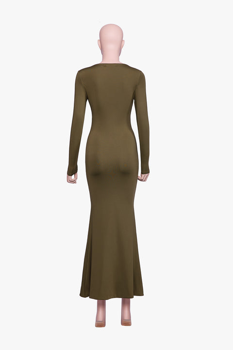 MAXI FITTED CUT-OUT DRESS