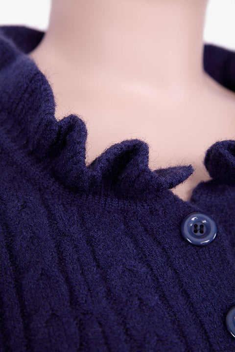 BUTTONED KNIT SWEATER 
