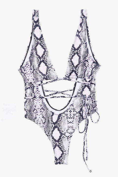 SWIMSUIT WITH SNAKE PRINT